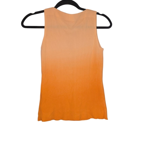 Beaded Orange Sleeveless Top - Picture 2 of 4